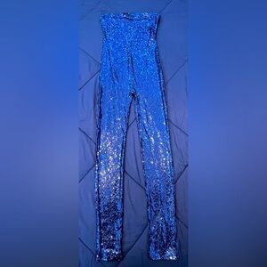 Blue Sequins One Piece
